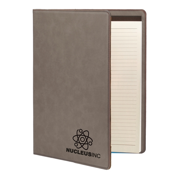 1.5" x 9.5" x 12" portfolio made of gray leatherette with... from ASI 74601 Calico