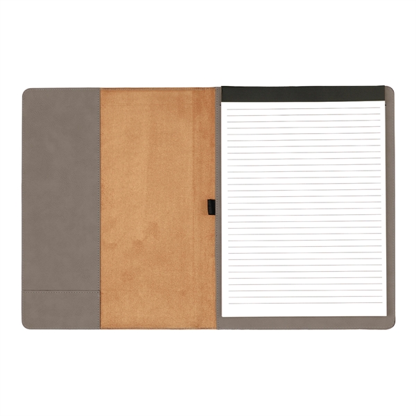 1.5" x 9.5" x 12" portfolio made of gray leatherette with... from ASI 74601 Calico