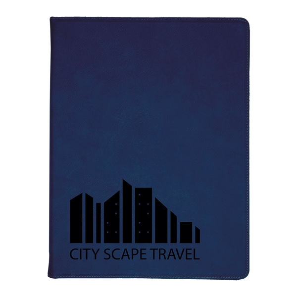 1.5" x 9.5" x 12" portfolio made of blue leatherette with... from ASI 74601 Calico