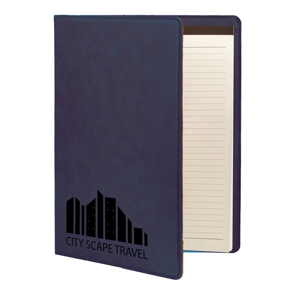 1.5" x 9.5" x 12" portfolio made of blue leatherette with... from ASI 74601 Calico