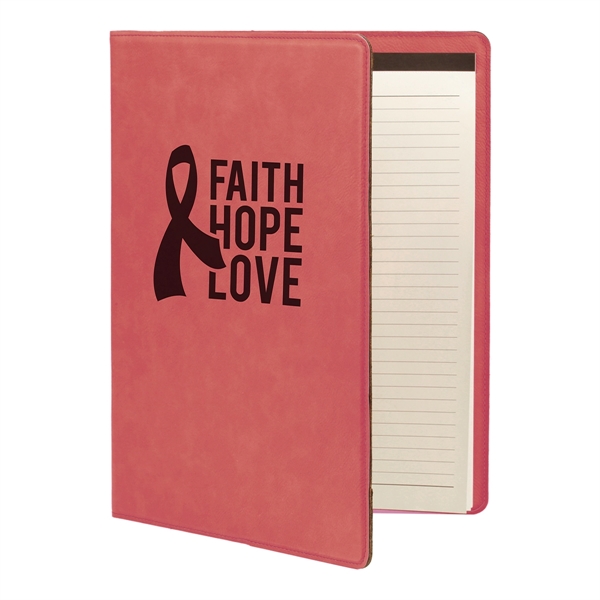 1.5" x 9.5" x 12" portfolio made of pink leatherette with... from ASI 74601 Calico