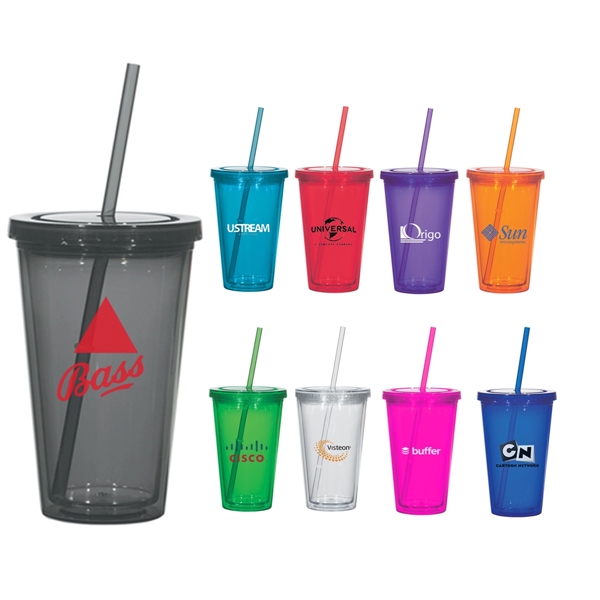 16 and 20 ounce acrylic plastic double-wall insulated tumblers with lid... from ASI 31978 Admanline