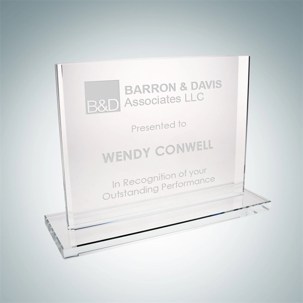 Beveled horizontal rectangle plaque made of glass measuring 6 1/2" x... from ASI 47791 Best Deal Awards