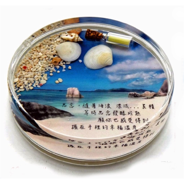 Liquid Coaster With Custom Four Color Process Insert. With shells ,... from ASI 62635 Inno-Vative Solutions Grp LTD