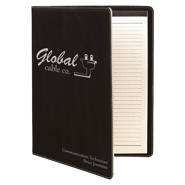 1.5" x 9.5" x 12" portfolio made of black leatherette with... from ASI 74601 Calico