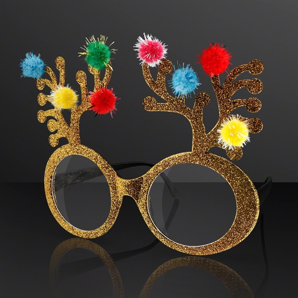 Blank or imprinted. Christmas Reindeer Antler Novelty Glasses (NON-Light Up)... from ASI 34194 ALightPromos