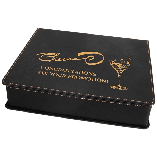 Black 10 1/2" x 8 3/8" x 2 1/4" wine kit... from ASI 74601 Calico