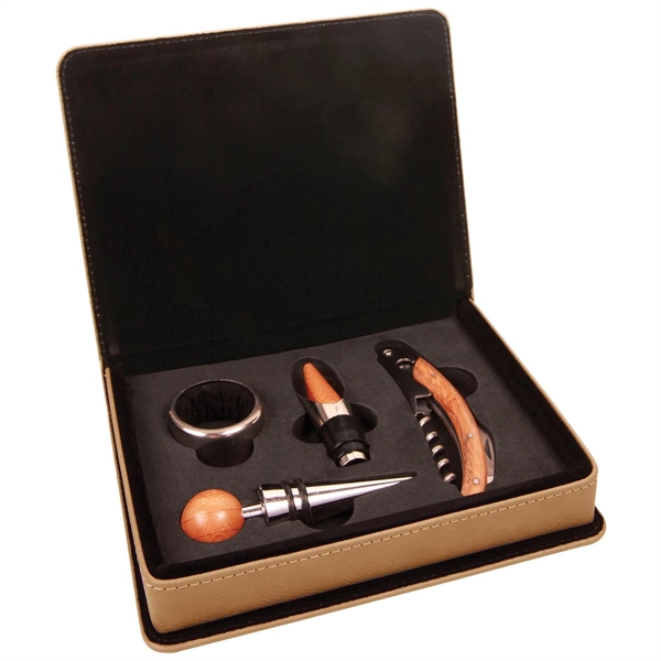 Light brown 7" x 5 1/2" x 1 1/4" wine kit... from ASI 74601 Calico