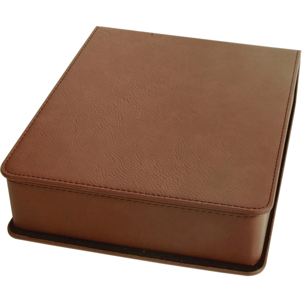 Dark brown 6 5/8" x 7 3/8" x 2" three-piece wine... from ASI 74601 Calico