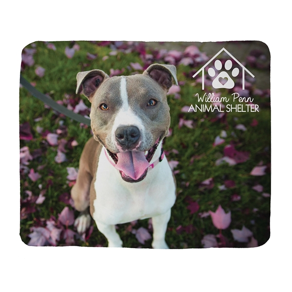 Full-color faux lambswool throw. Edge to edge printing, 100% polyester. 50"... from ASI 79750 Pro Towels / Pro Vision