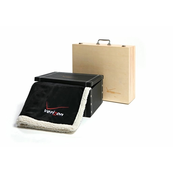 50" x 60" reversible soft plush throw with faux lambswool... from ASI 73520 Neet Feet / Kanata Blanket