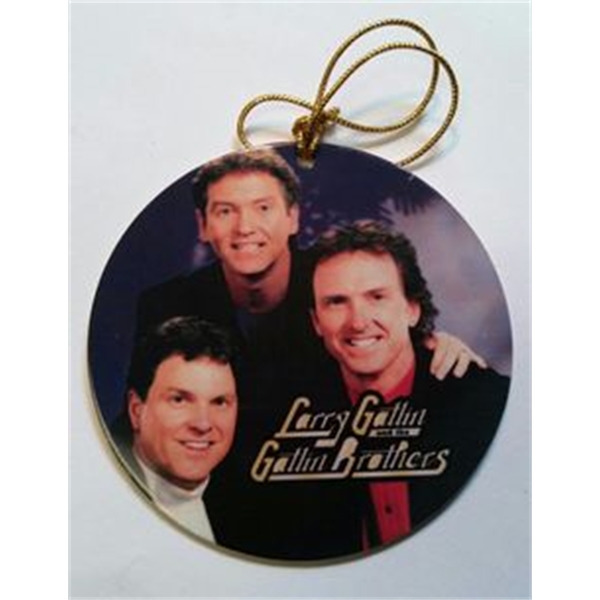 2.75" round aluminum ornament available with a die struck, silk screened... from ASI 41080 Nelson Boone Co Inc / Alumaline® & Brass