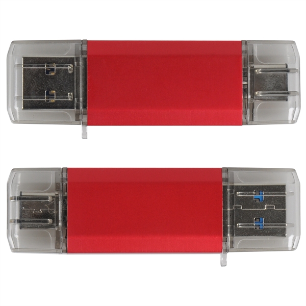 Dual port USB flash drive. Dimensions: 2.55" x 0.74" x 0.31"... from ASI 62124 iClick, Inc. / iClick®