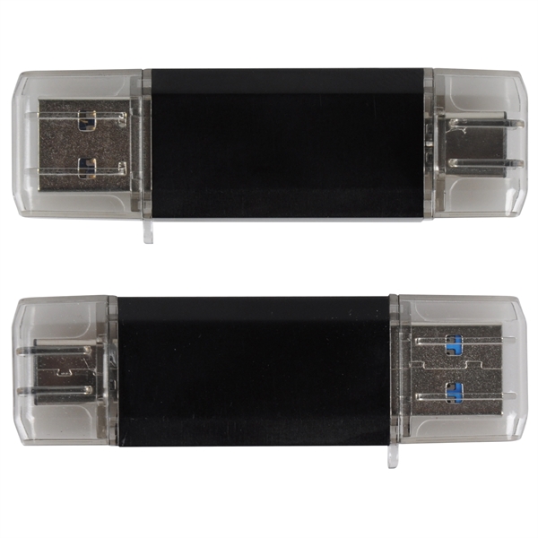 Dual port USB flash drive. Dimensions: 2.55" x 0.74" x 0.31"... from ASI 62124 iClick, Inc. / iClick®