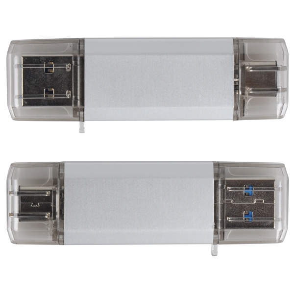 Dual port USB flash drive. Dimensions: 2.55" x 0.74" x 0.31"... from ASI 62124 iClick, Inc. / iClick®