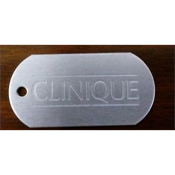 Military style dog tag key chain with 24" ball chain. Die... from ASI 41080 Nelson Boone Co Inc / Alumaline® & Brass