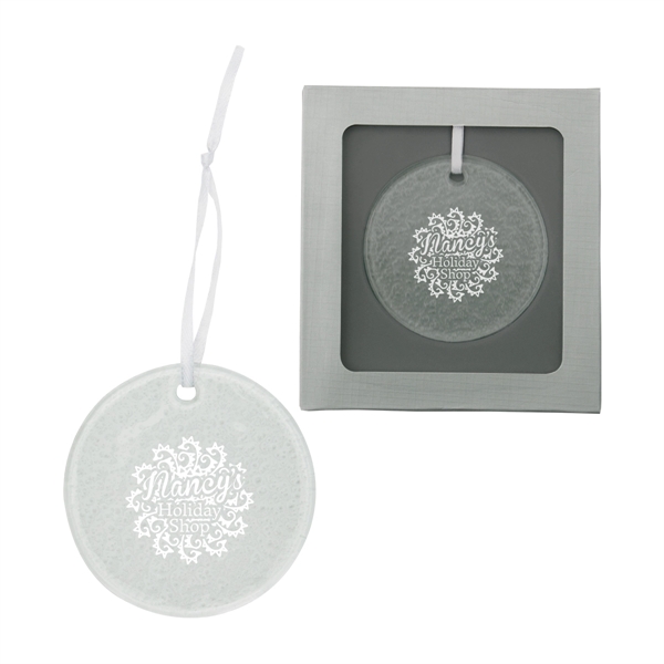 Decorative hammered glass ornament, available in four different shapes.... from ASI 62190 Illini