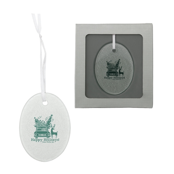 Decorative hammered glass ornament, available in four different shapes.... from ASI 62190 Illini