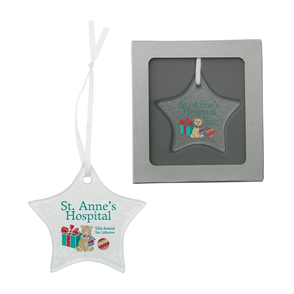 Decorative hammered glass ornament, available in four different shapes.... from ASI 62190 Illini