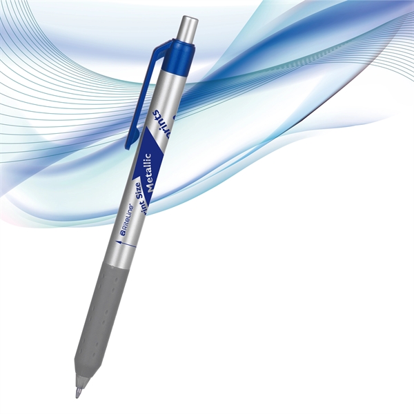 Alamo™ retractable style metallic pen with a co-molded soft grip.... from ASI 82498 RiteLine LLC
