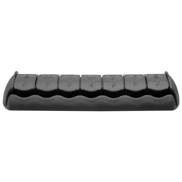 Seven day medicine minder pill case with seven rounded compartments.... from ASI 52840 Evans Manufacturing