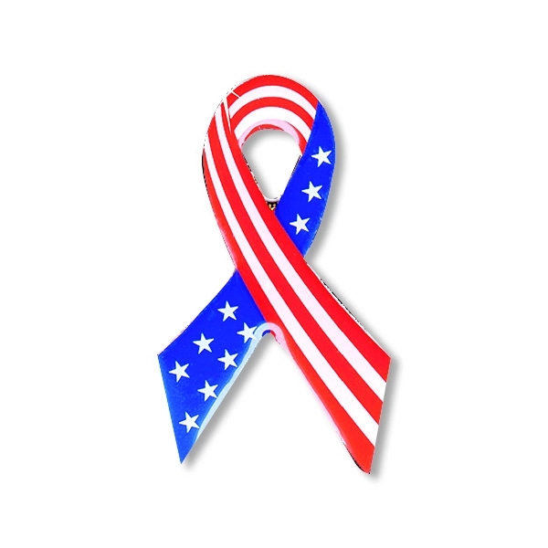 Patriotic U.S.A. lapel pin, ultra-deluxe brass with epoxy paint and dome.... from ASI 57713 Glow Promotions / Glow Promotions