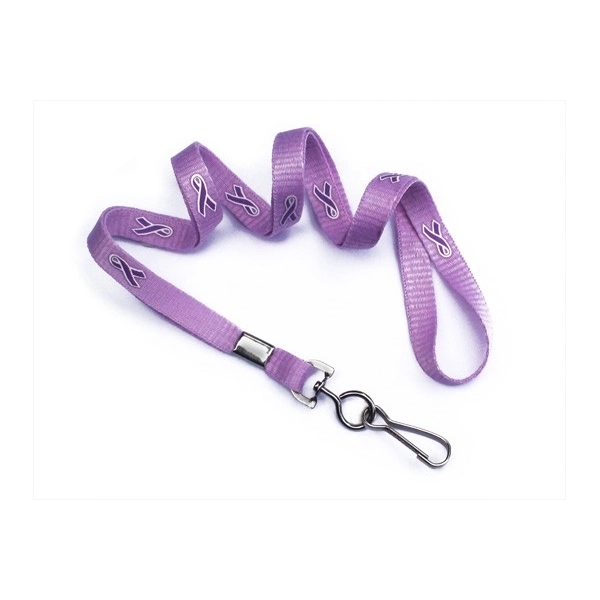 OPT Blank. 3/8" Breast Cancer Awareness flat lanyard with nickel-plated swivel... from ASI 62088 IDProductsource / IDProductsource
