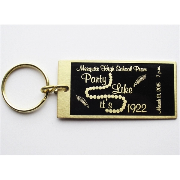3" x 1.5" Metal ticket style key tag ideal for any... from ASI 41080 Nelson Boone Co Inc / Alumaline® & Brass