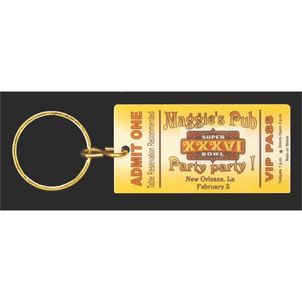 3" x 1.5" Metal ticket style key tag ideal for any... from ASI 41080 Nelson Boone Co Inc / Alumaline® & Brass