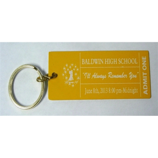 3" x 1.5" Metal ticket style key tag ideal for any... from ASI 41080 Nelson Boone Co Inc / Alumaline® & Brass