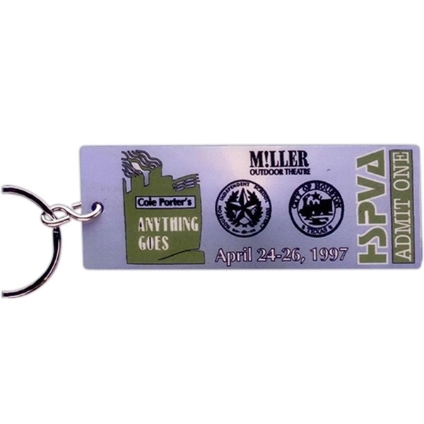 4.25"x1.5" metal ticket style keyfob ideal for any ticketed event. 4... from ASI 41080 Nelson Boone Co Inc / Alumaline® & Brass