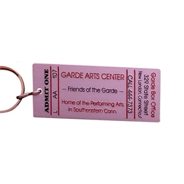 1.5" x 3.75" Ticket style key tag used as a prom,... from ASI 41080 Nelson Boone Co Inc / Alumaline® & Brass