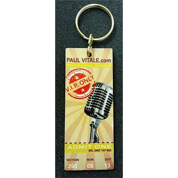 4.25"x1.5" metal ticket style keyfob ideal for any ticketed event. 4... from ASI 41080 Nelson Boone Co Inc / Alumaline® & Brass