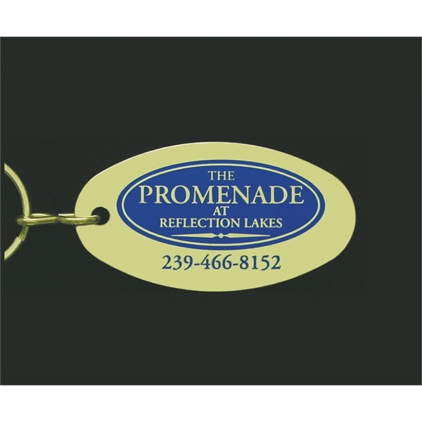 1 3/8" x 2 5/8" large aluminum oval key fob. 4... from ASI 41080 Nelson Boone Co Inc / Alumaline® & Brass