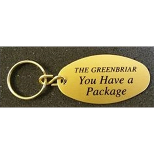 1 3/8" x 2 5/8" large aluminum oval key fob. 4... from ASI 41080 Nelson Boone Co Inc / Alumaline® & Brass