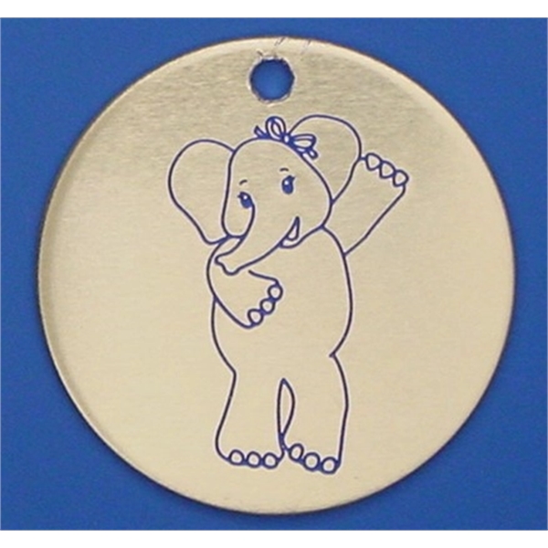 1.5 round key fob. 4 different imprinting styles and 12 color... from ASI 41080 Nelson Boone Co Inc / Alumaline® & Brass