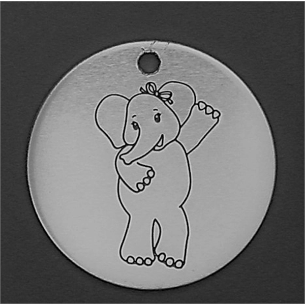 1.5 round key fob. 4 different imprinting styles and 12 color... from ASI 41080 Nelson Boone Co Inc / Alumaline® & Brass