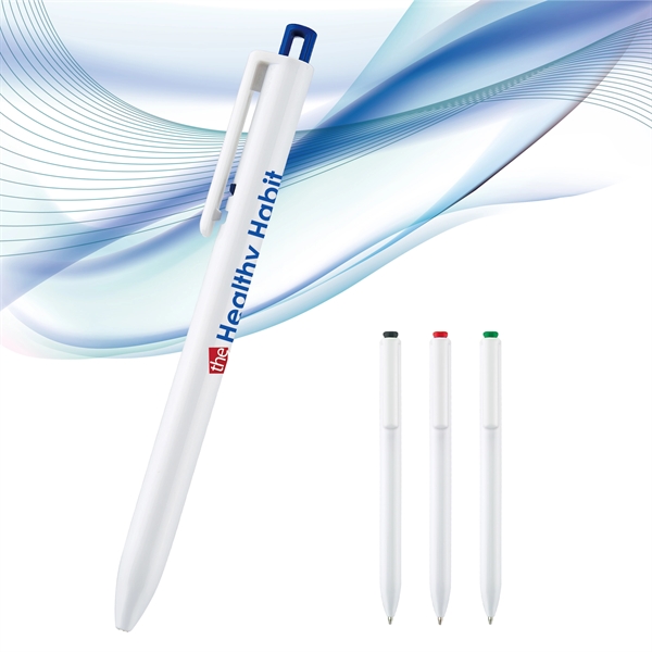 Celina Prime plunger-action pen with a white barrel, see-through colored plunger,... from ASI 82498 RiteLine LLC