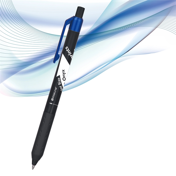 Alamo™ Onyx retractable style metallic pen with a co-molded soft grip.... from ASI 82498 RiteLine LLC