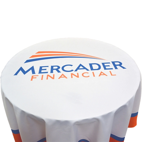 94" round table cover for 3' diameter tables, made of flame-retardant... from ASI 61966 HPG / Beacon Promotions