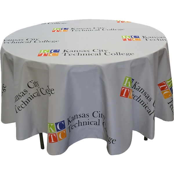 94" round table cover for 4' diameter tables, made of flame... from ASI 61966 HPG / Beacon Promotions