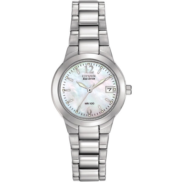 The surprise of a mother-of-pearl dial lends this ladies' sport watch... from ASI 61966 HPG / HPG Gold Beacon Premium Brands