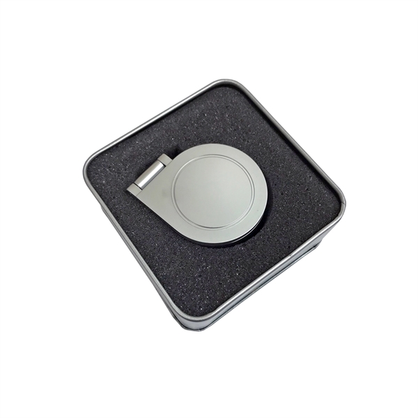 Round, matte nickel travel alarm clock packaged in a tin box.... from ASI 73010 Natico Originals Inc / Natico Originals