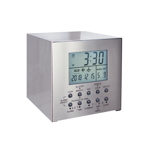 Clock cube, with alarm and three event function.... from ASI 73010 Natico Originals Inc / Natico Originals