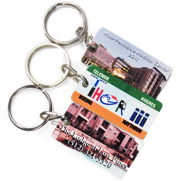 1" x 2" rectangular shaped key fob. 4 different imprinting styles... from ASI 41080 Nelson Boone Co Inc / Alumaline® & Brass