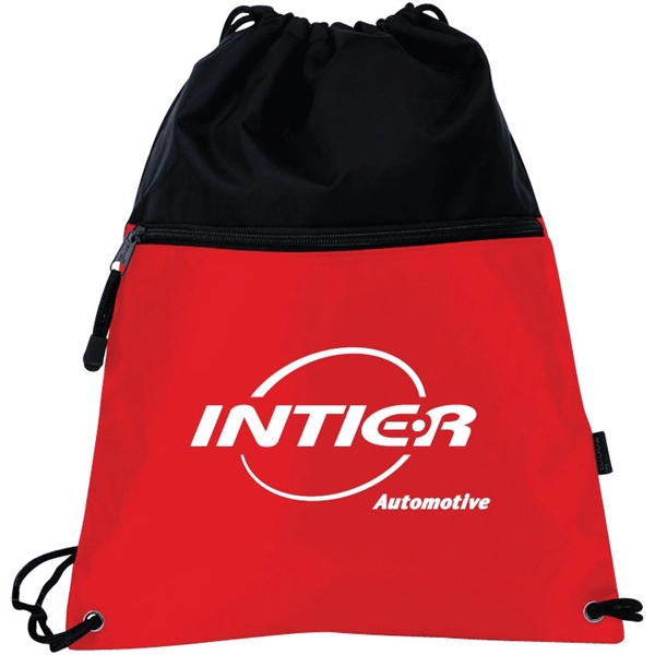 210 denier nylon drawstring backpack with dobby nylon pocket and sturdy... from ASI 30112 ACE Products / Ace Line