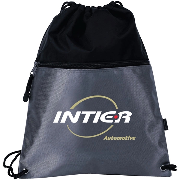 210 denier nylon drawstring backpack with dobby nylon pocket and sturdy... from ASI 30112 ACE Products / Ace Line