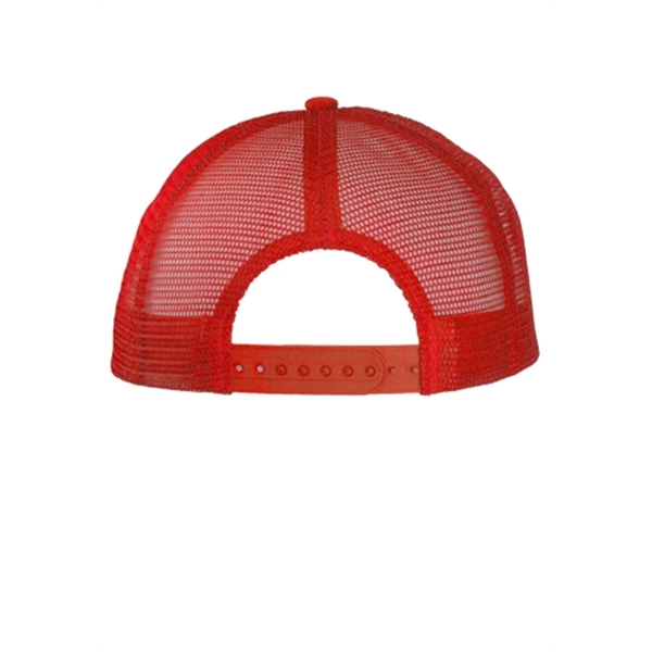 Optimized Summary Five panel unstructured trucker hat made of polyester and... from ASI 39552 BEL Promo