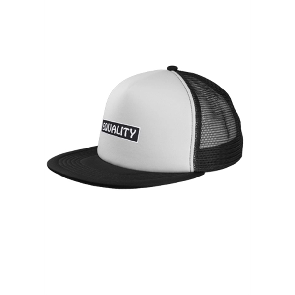 Optimized Summary Five panel unstructured trucker hat made of polyester and... from ASI 39552 BEL Promo