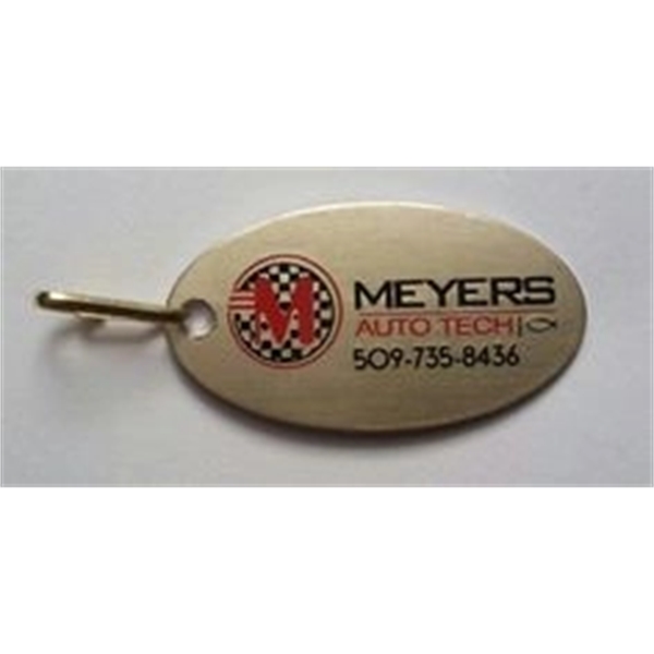 1" x 1 13/16"  aluminum oval key fob. 4 different... from ASI 41080 Nelson Boone Co Inc / Alumaline® & Brass